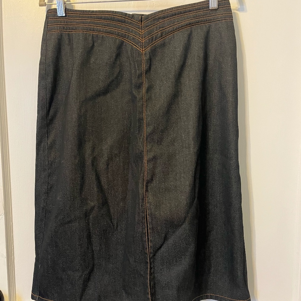 William B vintage denim midi skirt
